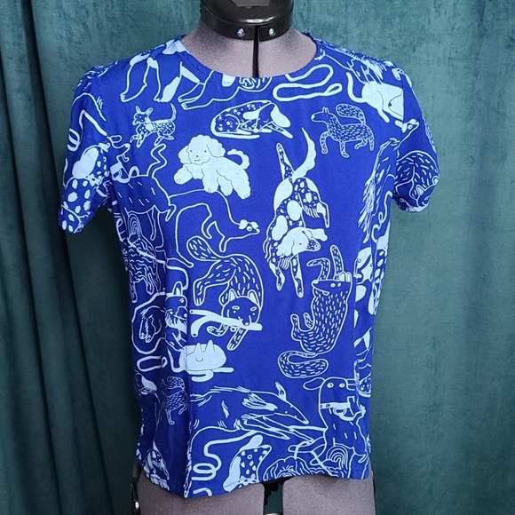 Nooworks Tops - NOOWORKS Boxy top dogs print